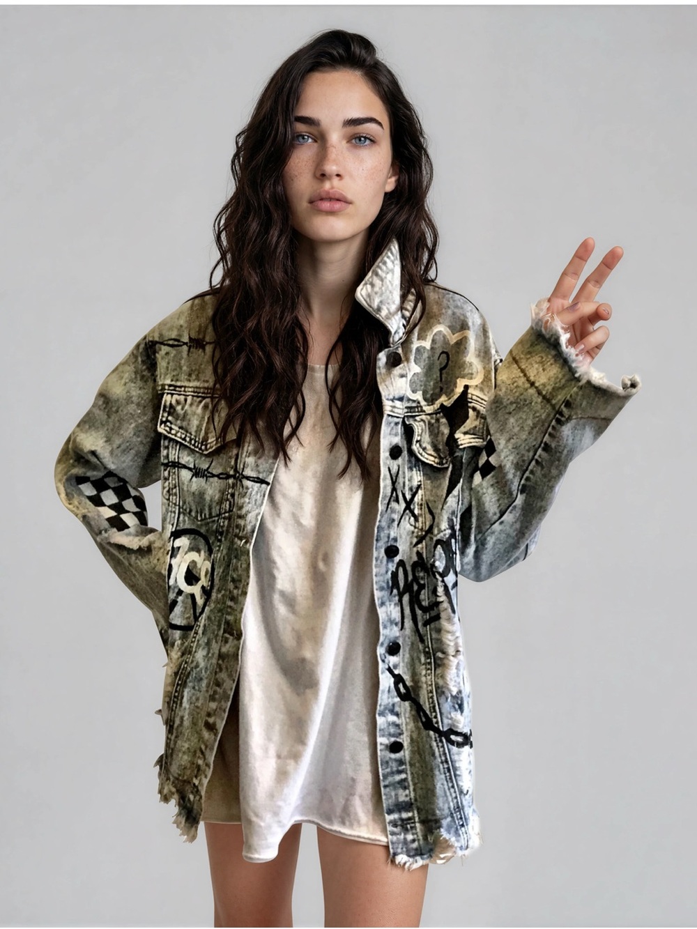 'GRAFFITI GIRL' DENIM JACKET